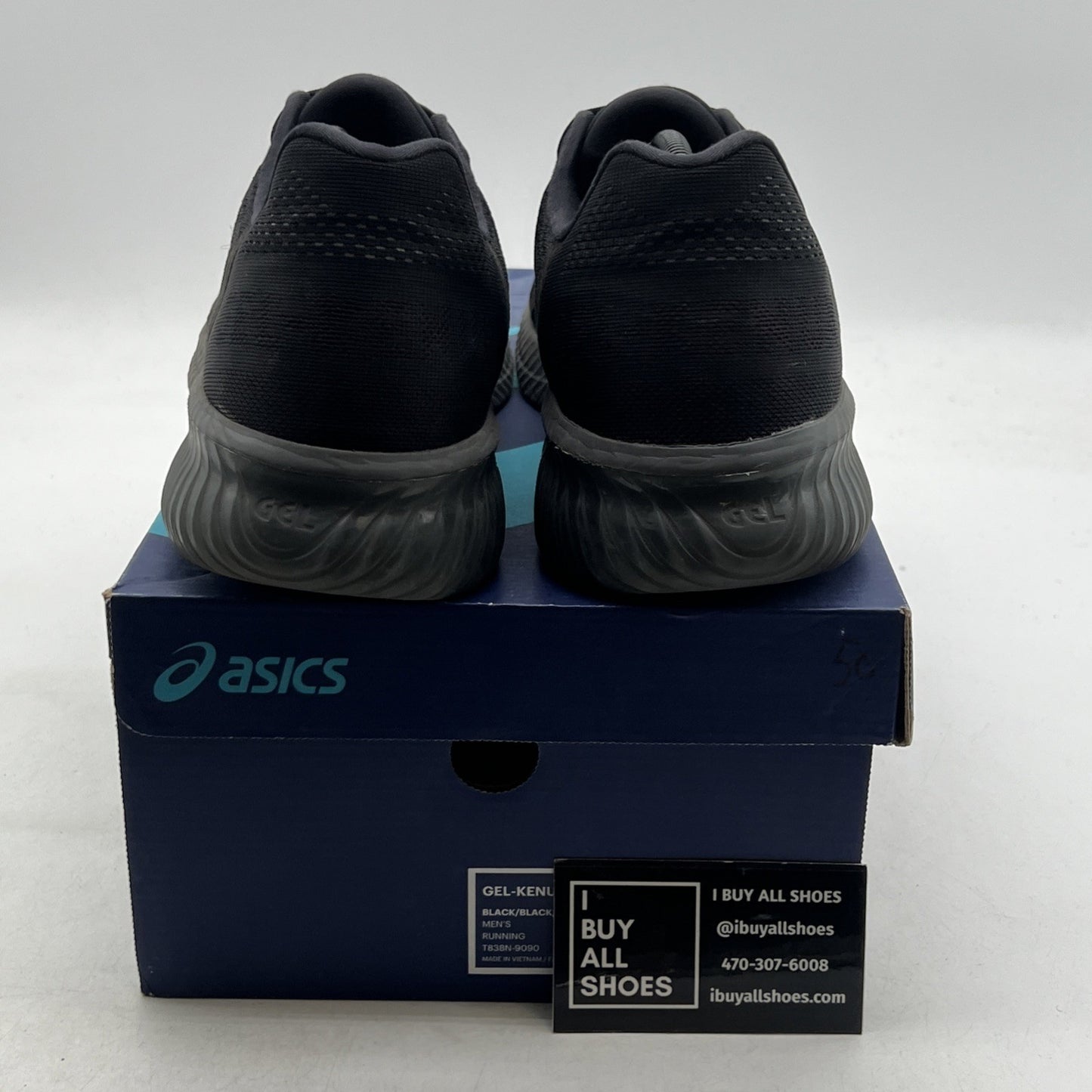 Size 11.5 - ASICS Gel-Quantum 90 Black Running Shoes Lightweight (T838N-9090)