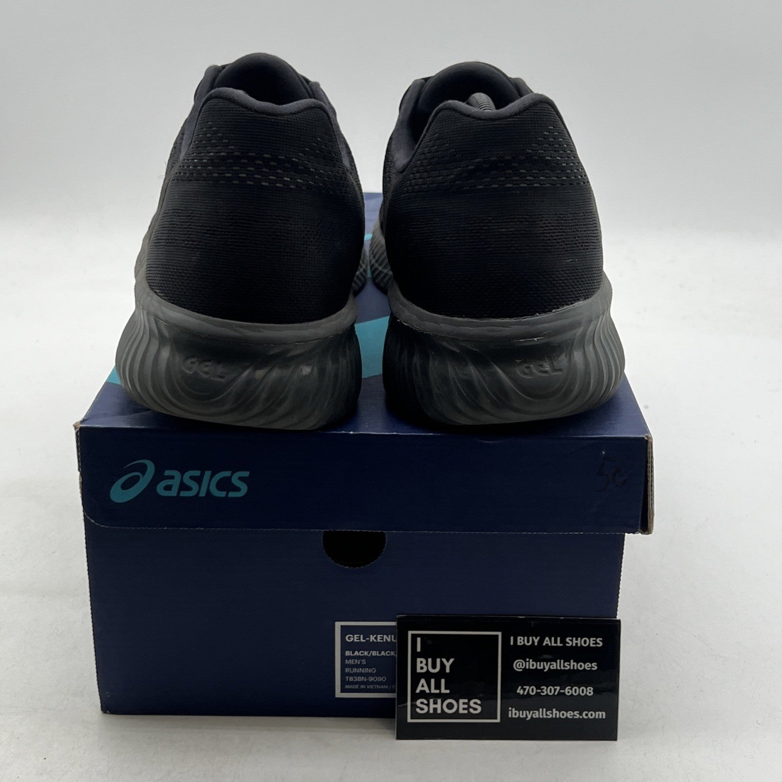 Size 11.5 - ASICS Gel-Quantum 90 Black Running Shoes Lightweight (T838N-9090)
