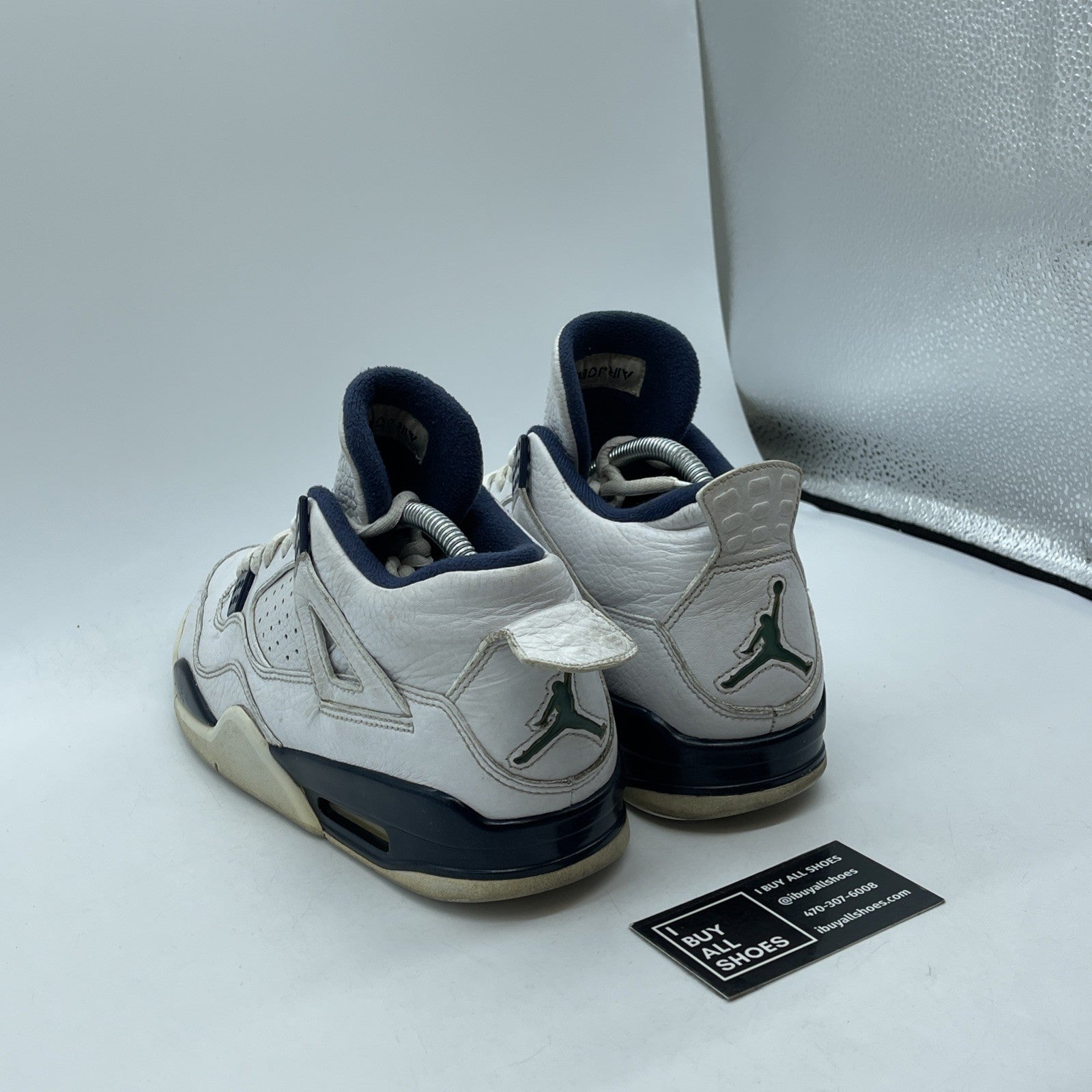 Size 8.5 - Air Jordan 4 Retro LS Columbia White Blue Leather (314254-107)