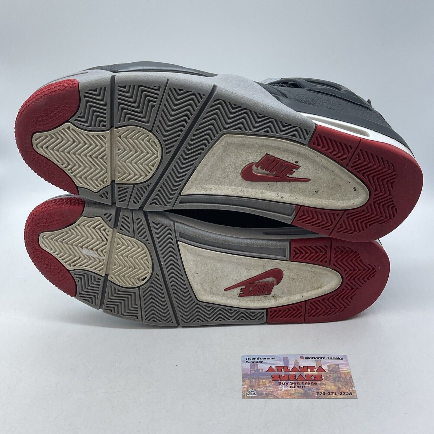 Size 13 - Air Jordan 4 Retro Bred Reimagined Black Red Black Grey (FV5029-006)