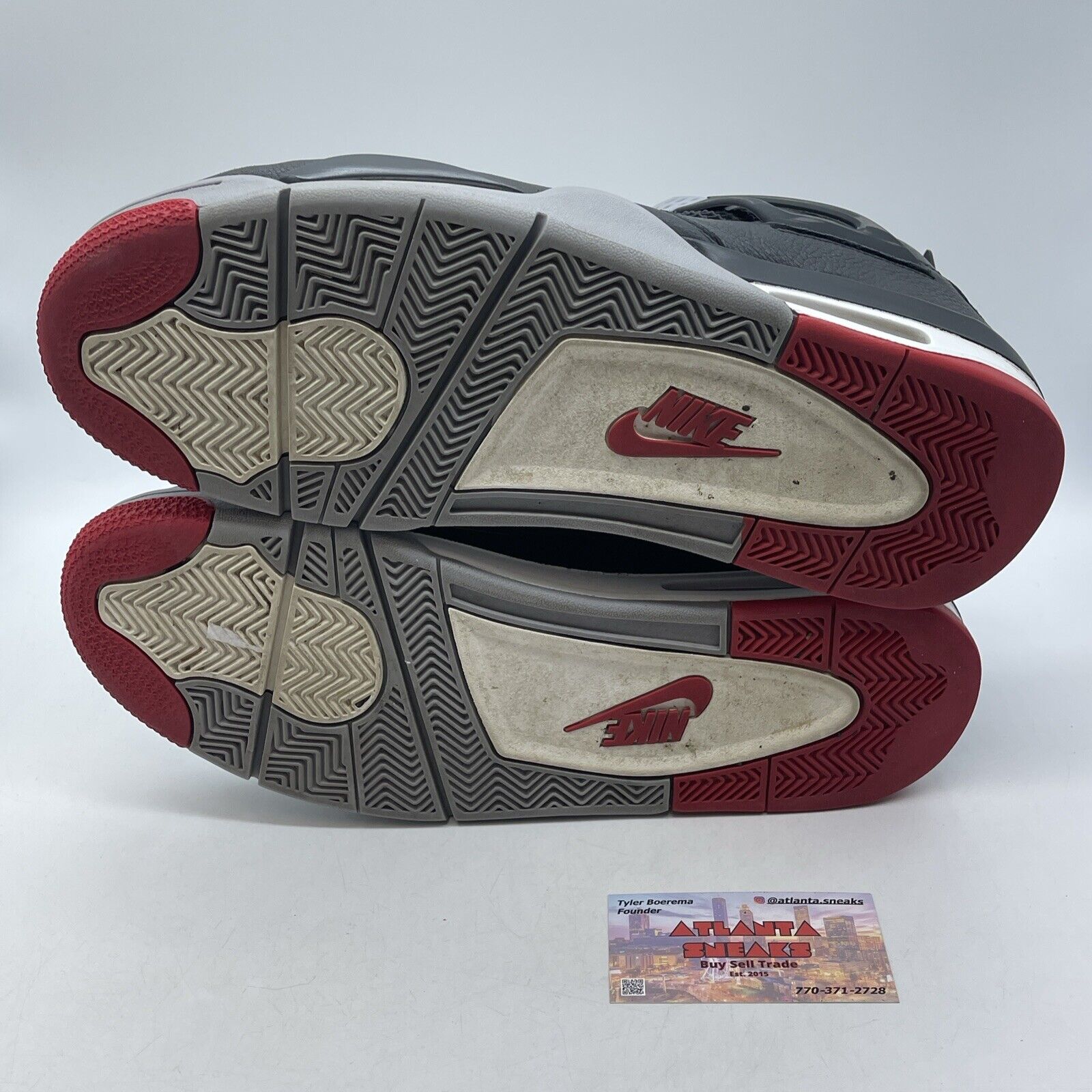 Size 13 - Air Jordan 4 Retro Bred Reimagined Black Red Black Grey (FV5029-006)