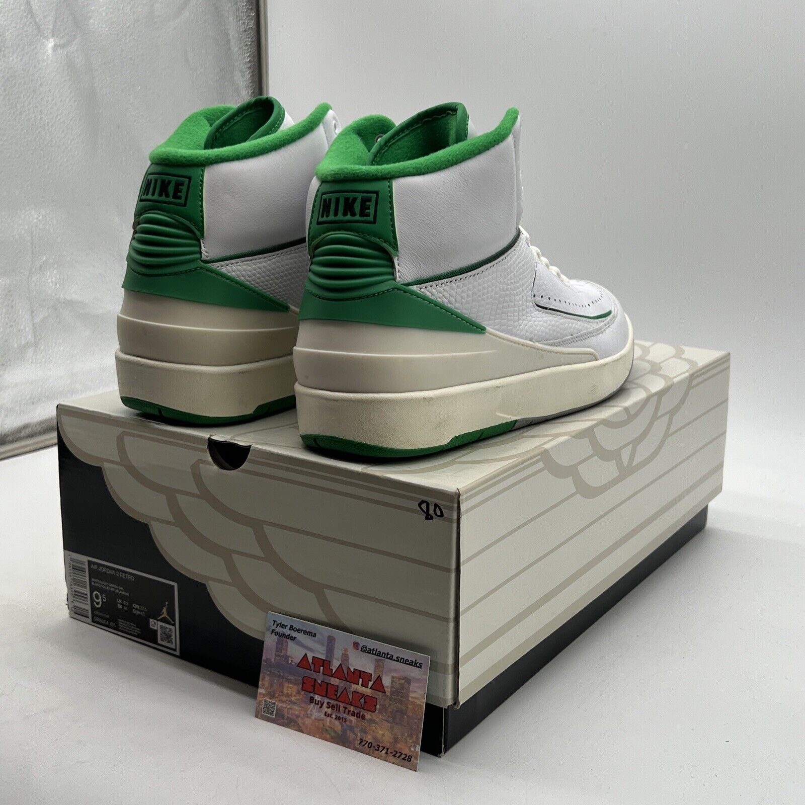 Size 9.5 - Jordan 2 Retro Lucky Green (DR8884-103)