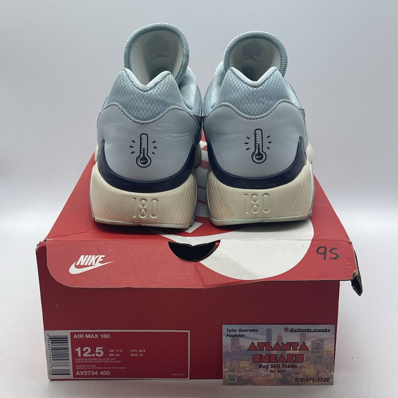 Size 12.5 - Nike Air Max 180 Ice - AV3734-400 Blue Gray (AV3734-400)