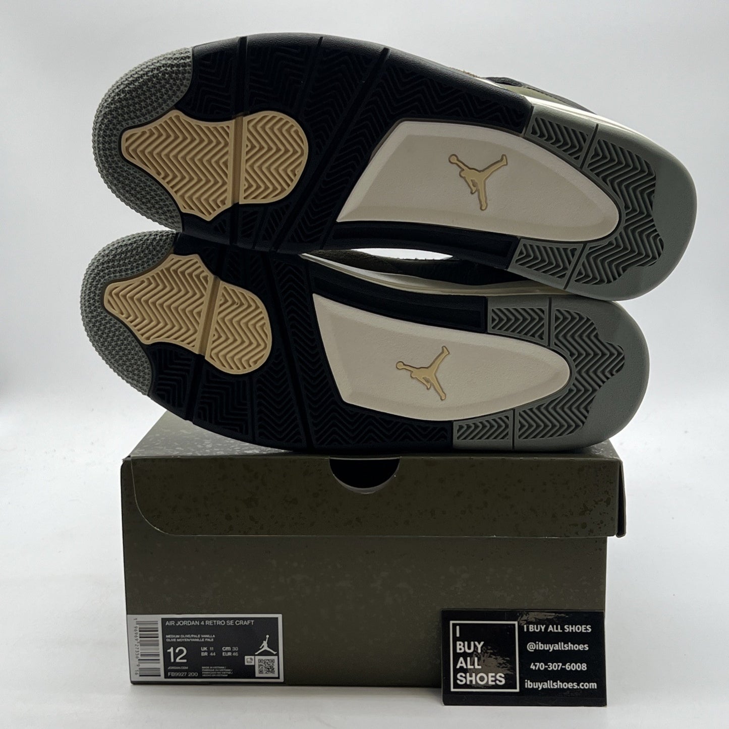 Size 12 - Air Jordan 4 SE Retro Low Craft - Olive (FB9927-200)