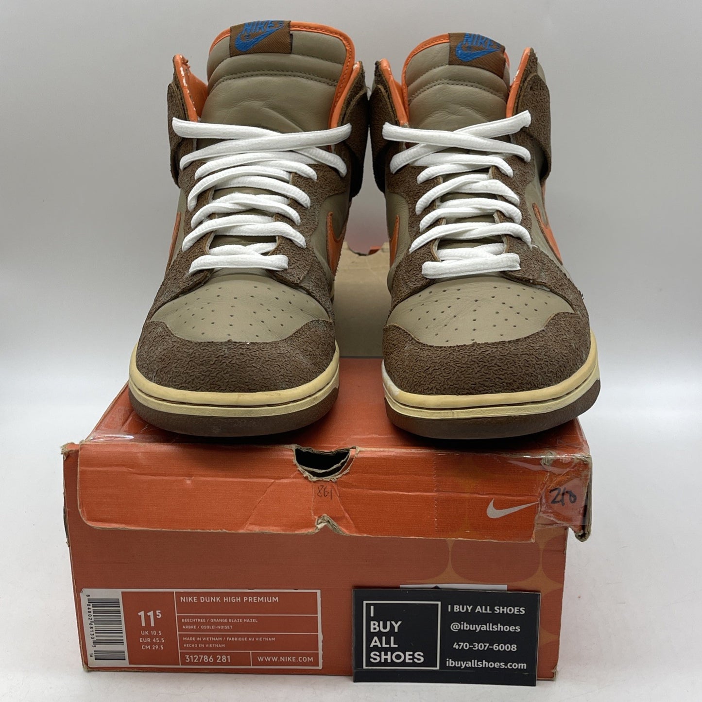 Size 11.5 - Nike Fantastic 4 x Dunk Premium High The Thing (312786-281)
