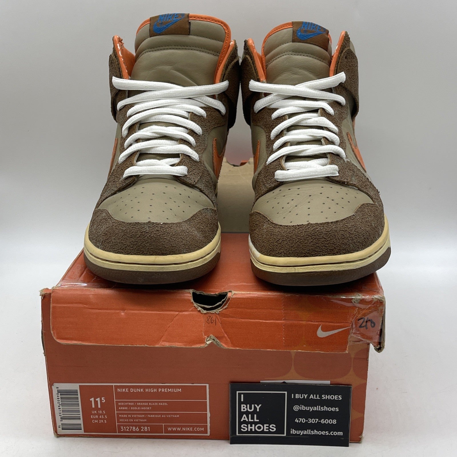 Size 11.5 - Nike Fantastic 4 x Dunk Premium High The Thing (312786-281)