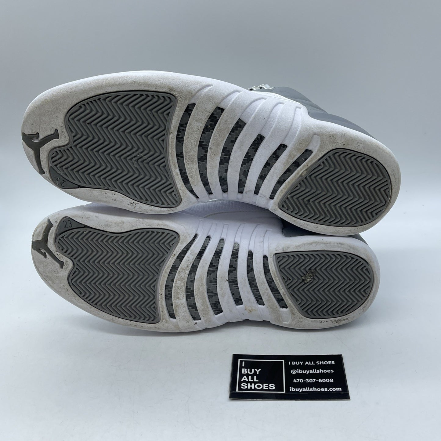 Size 9.5 - Jordan 12 Stealth 2022 Grey White Leather (CT8013-015)