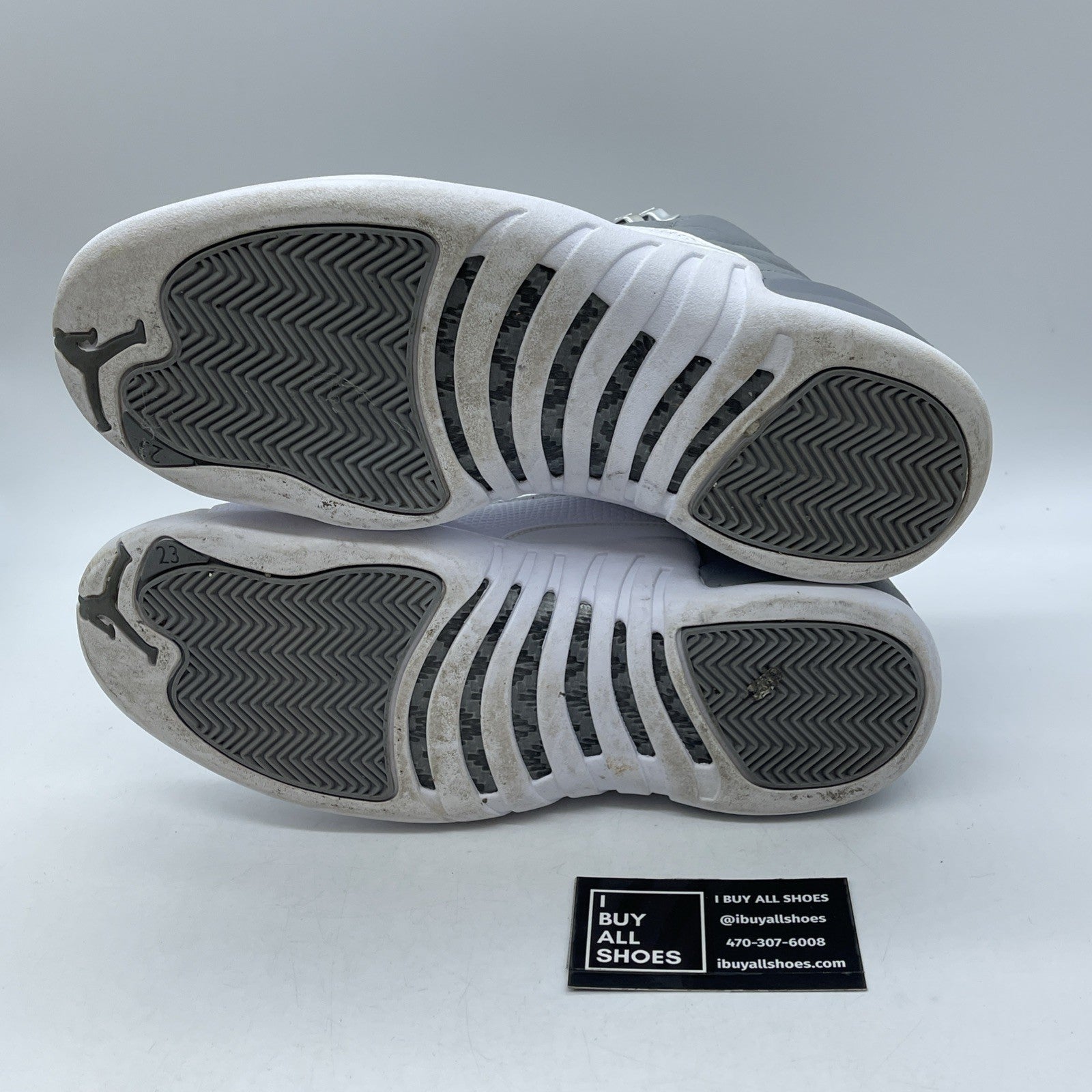 Size 9.5 - Jordan 12 Stealth 2022 Grey White Leather (CT8013-015)