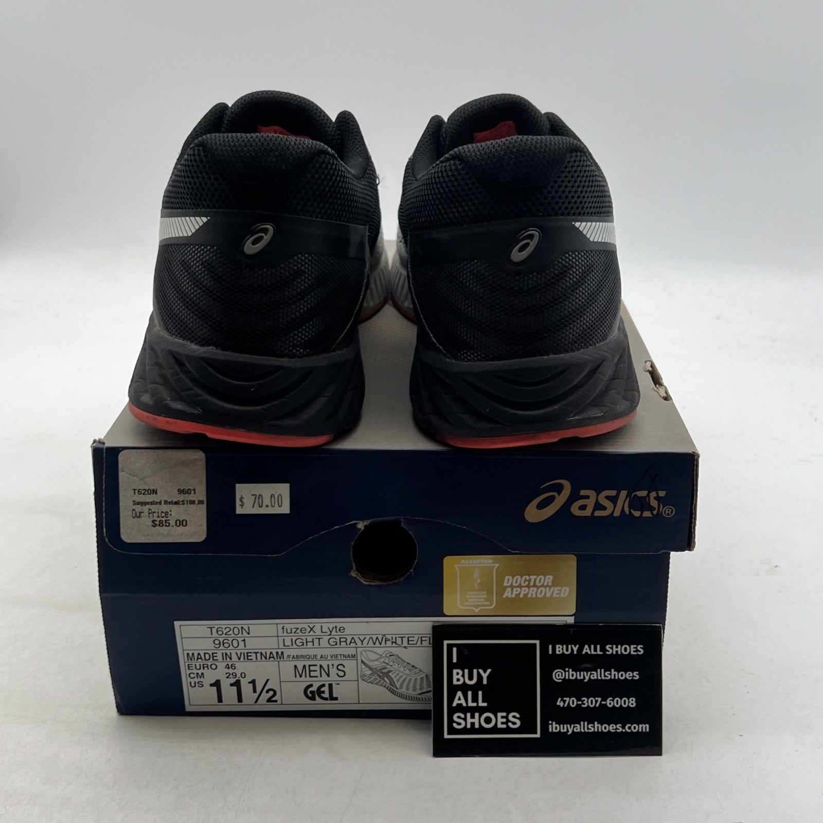Size 11.5 - Asics FuzeX Lyte Shoes Mens Running Athletic (T620N-9601)