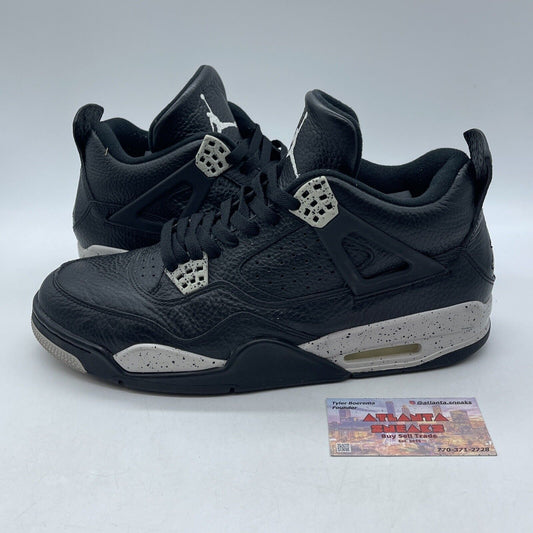 Size 11 - Jordan 4 Retro LS oreo 2015 Grey Black Leather (314254-003)