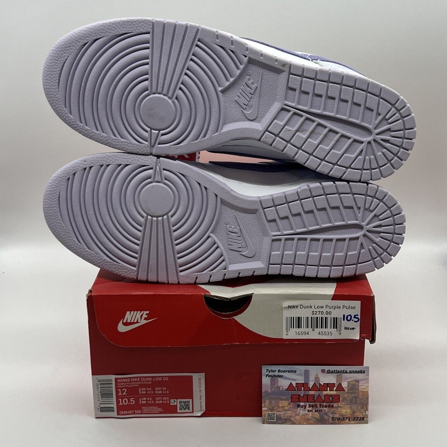 Size 12 - Nike Dunk Low OG Purple Pulse Purple White Brand New Og all