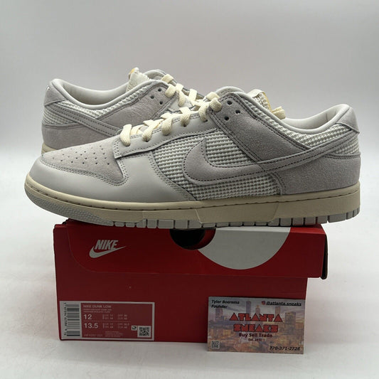 Size 12 - Nike Dunk Low Phantom Suede Leather Grey (HF4297-001)