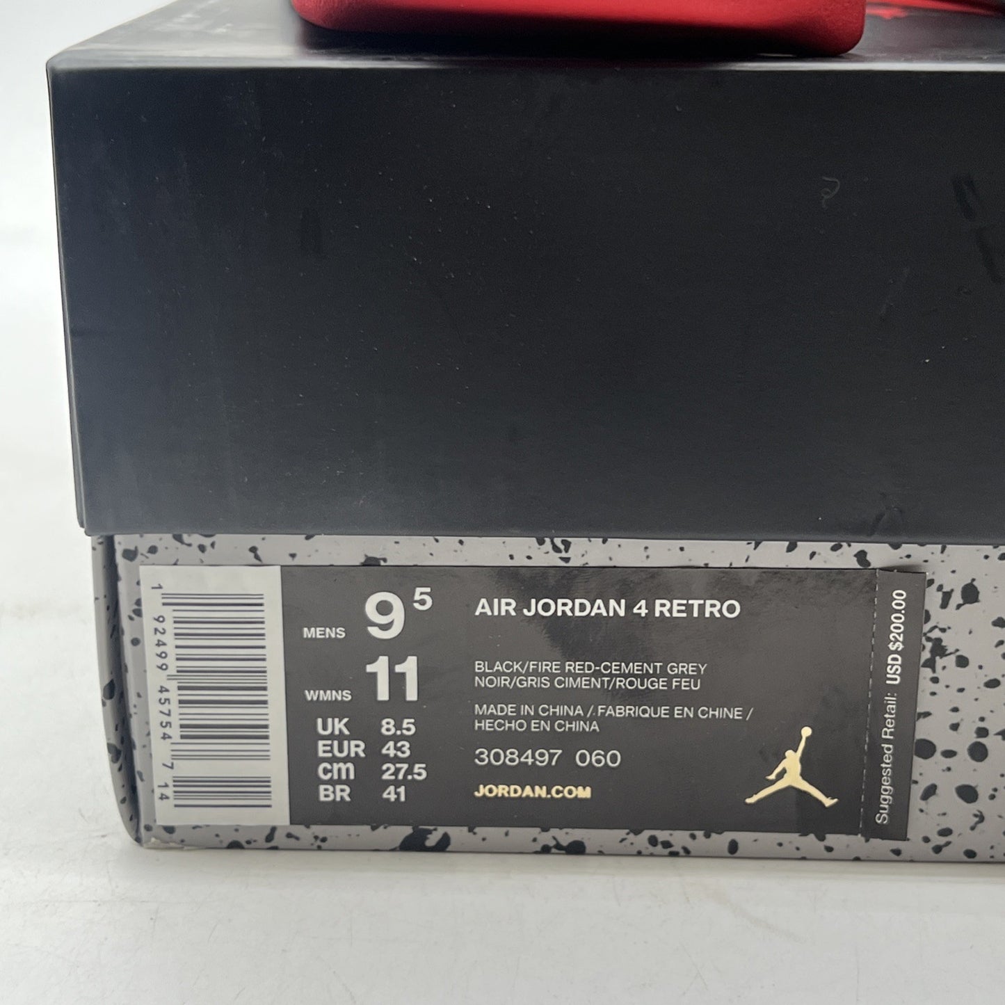 Size 9.5 - Air Jordan 4 Retro OG Mid Bred 2019 (308497-060)