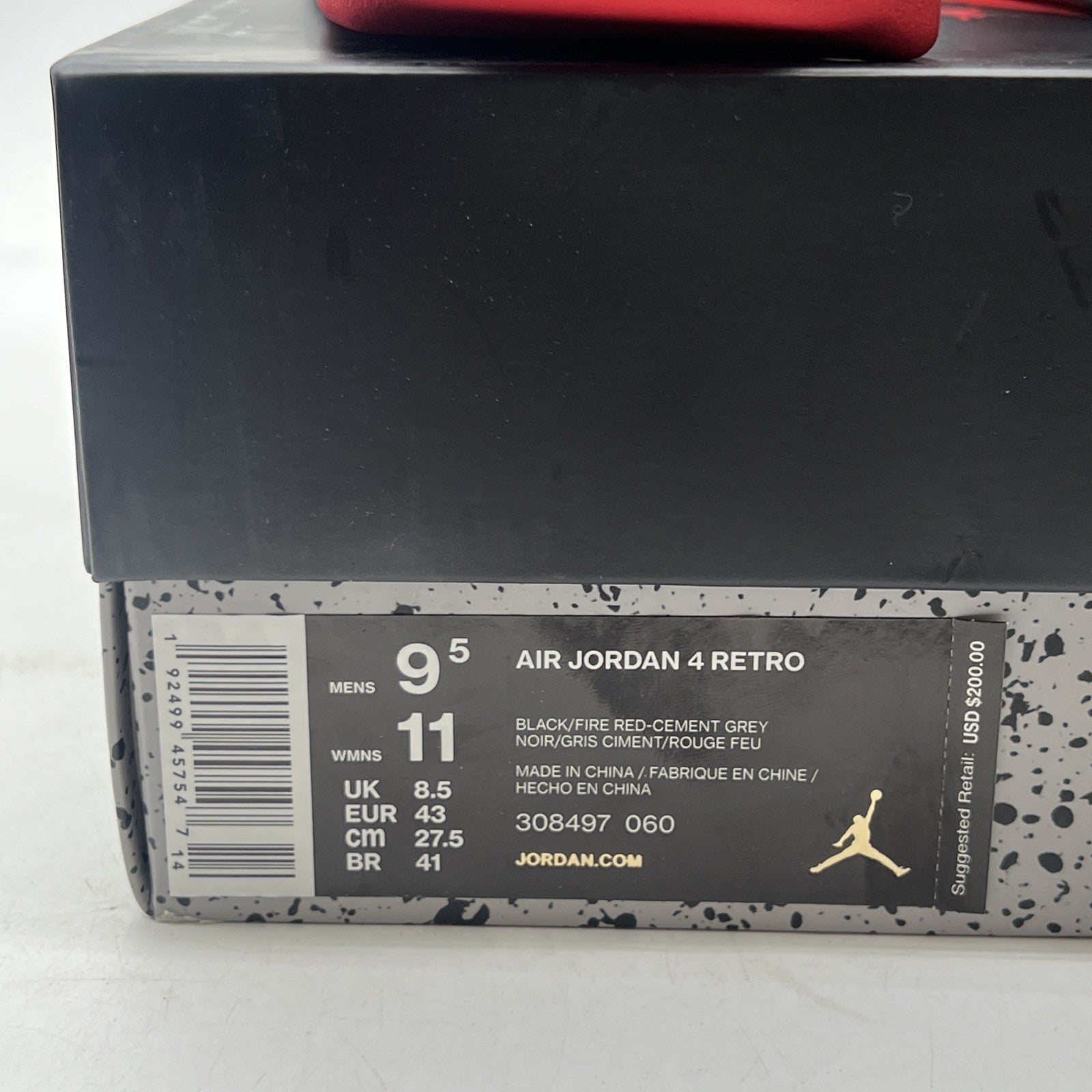 Size 9.5 - Air Jordan 4 Retro OG Mid Bred 2019 (308497-060)