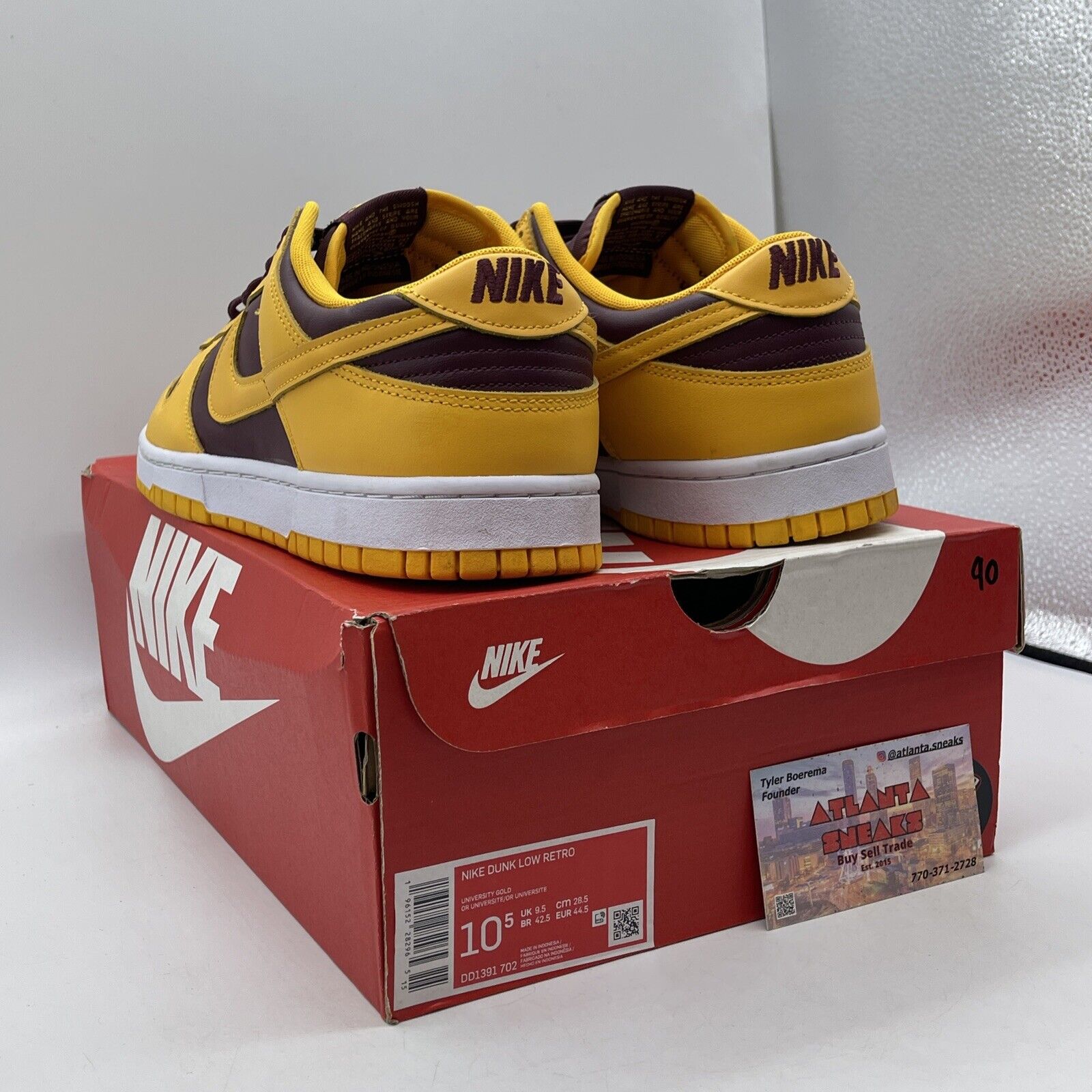 Size 10.5 - Nike Dunk Low Retro Arizona State Sun Yellow Leather  (DD1391-702)