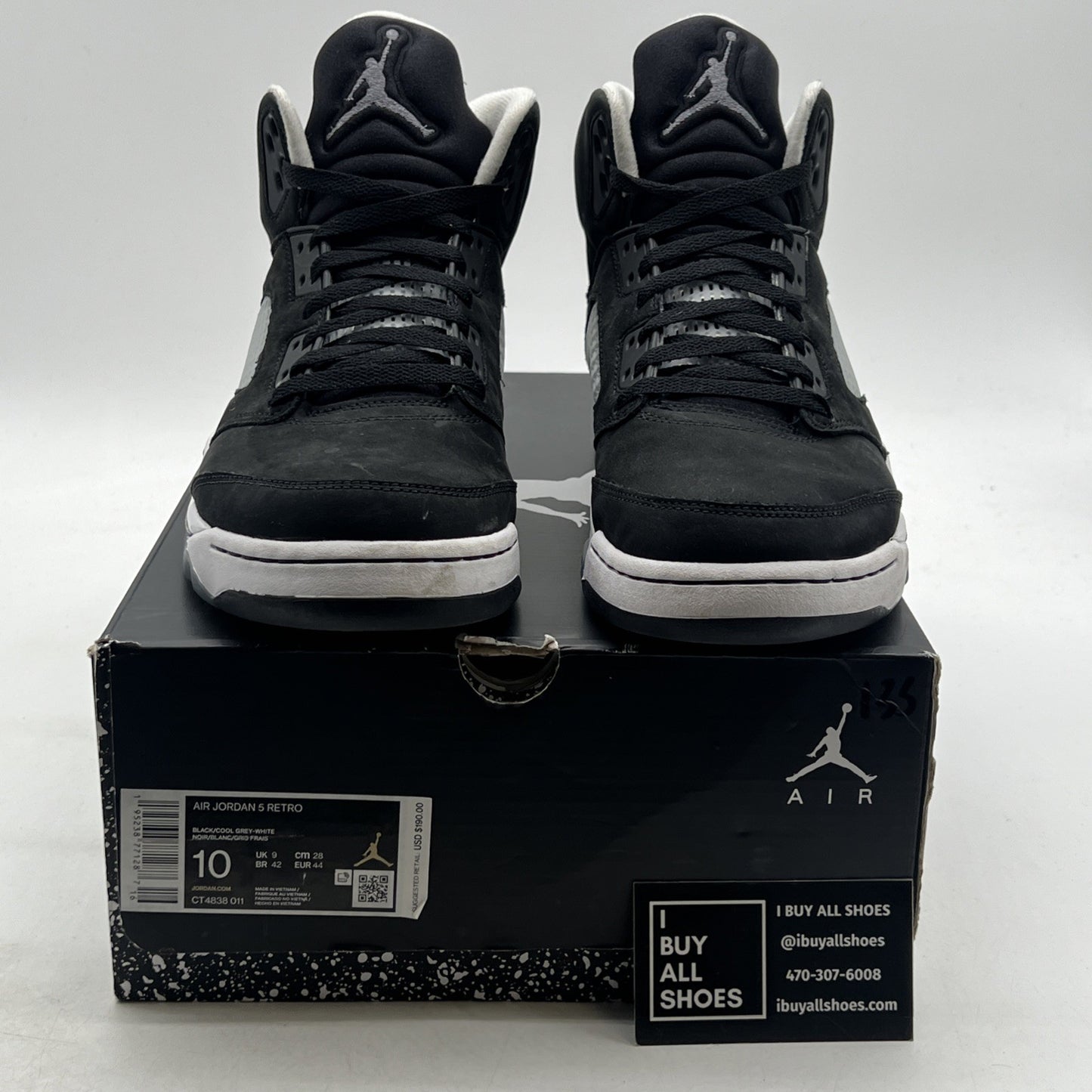 Size 10 - Air Jordan 5 Retro Mid Oreo (CT4838-011)