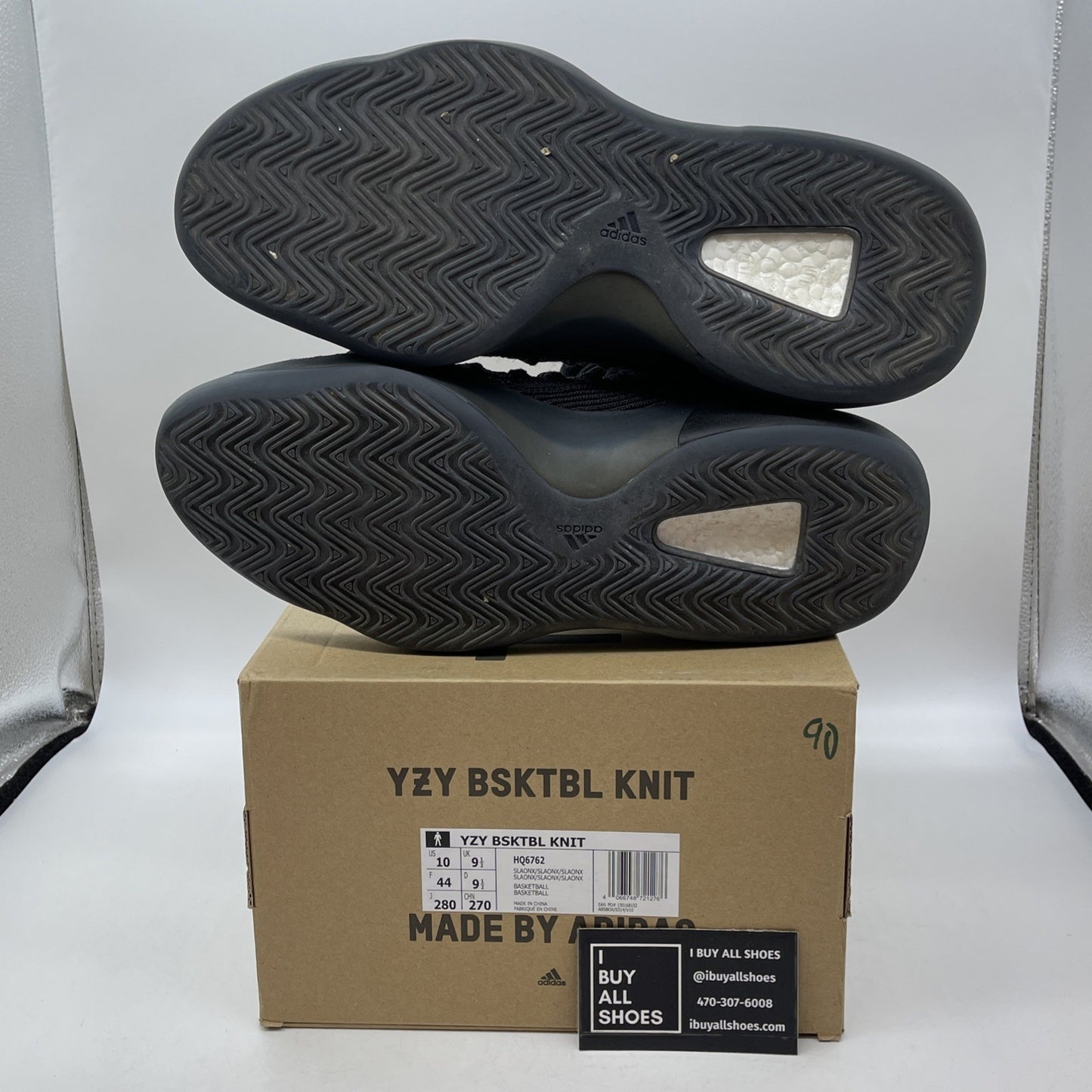 Size 10 - adidas Yeezy Basketball Knit Onyx Black Suede (HQ6762)