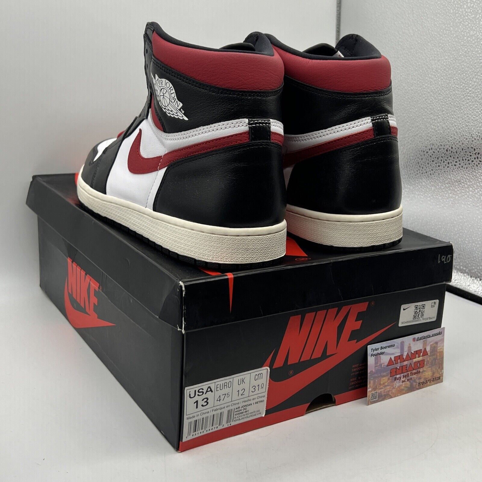 Size 13 - Jordan 1 Retro High OG Gym Red 2019 Black Red White Leather