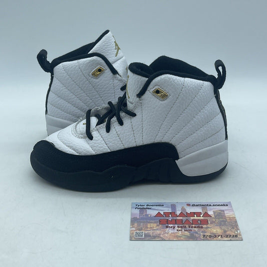 Size 11 (PS) - Jordan 12 Retro Mid Royalty Black White Leather (151186-170)