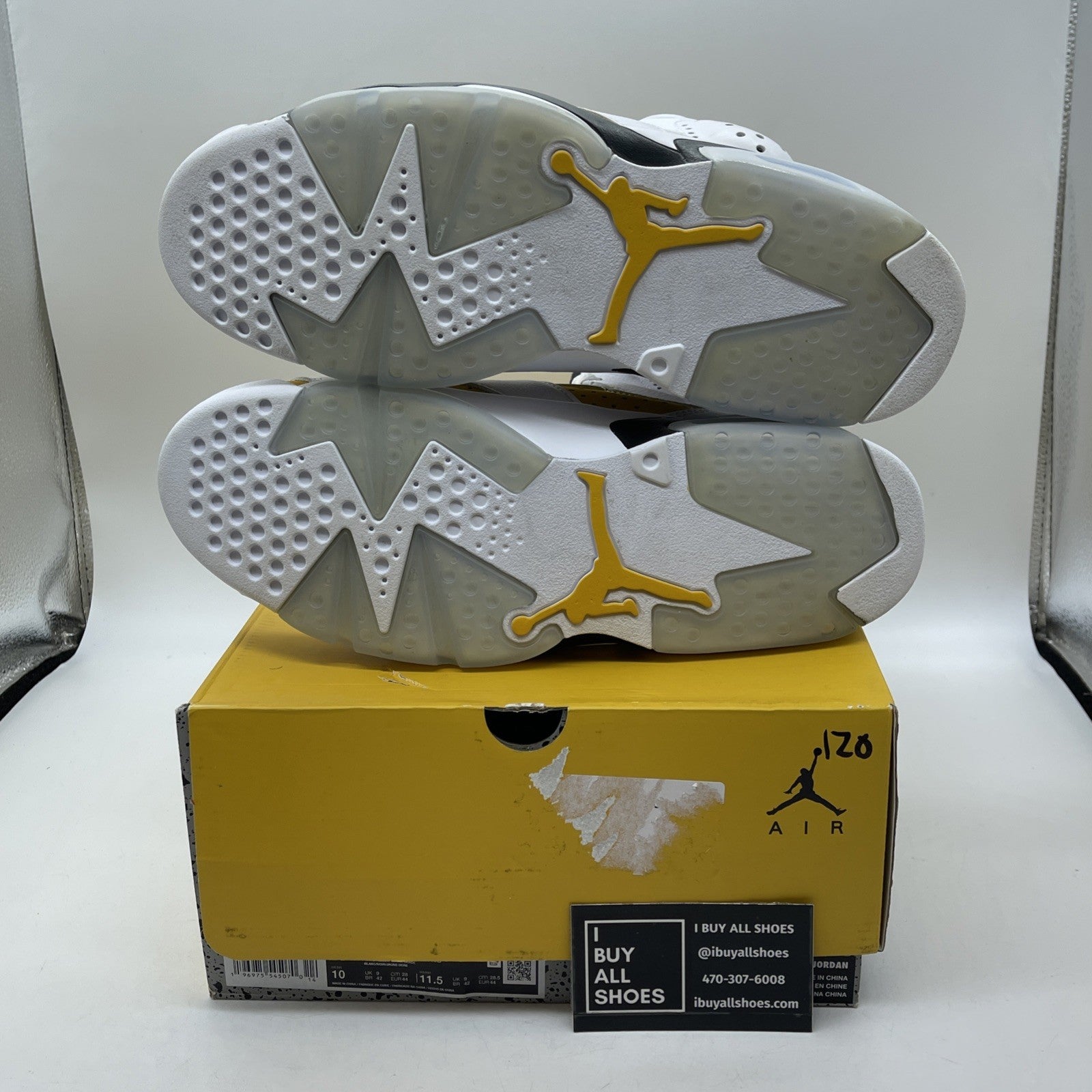 Size 10 - Air Jordan 6 Retro Yellow Ochre White Suede Leather (CT8529-170)