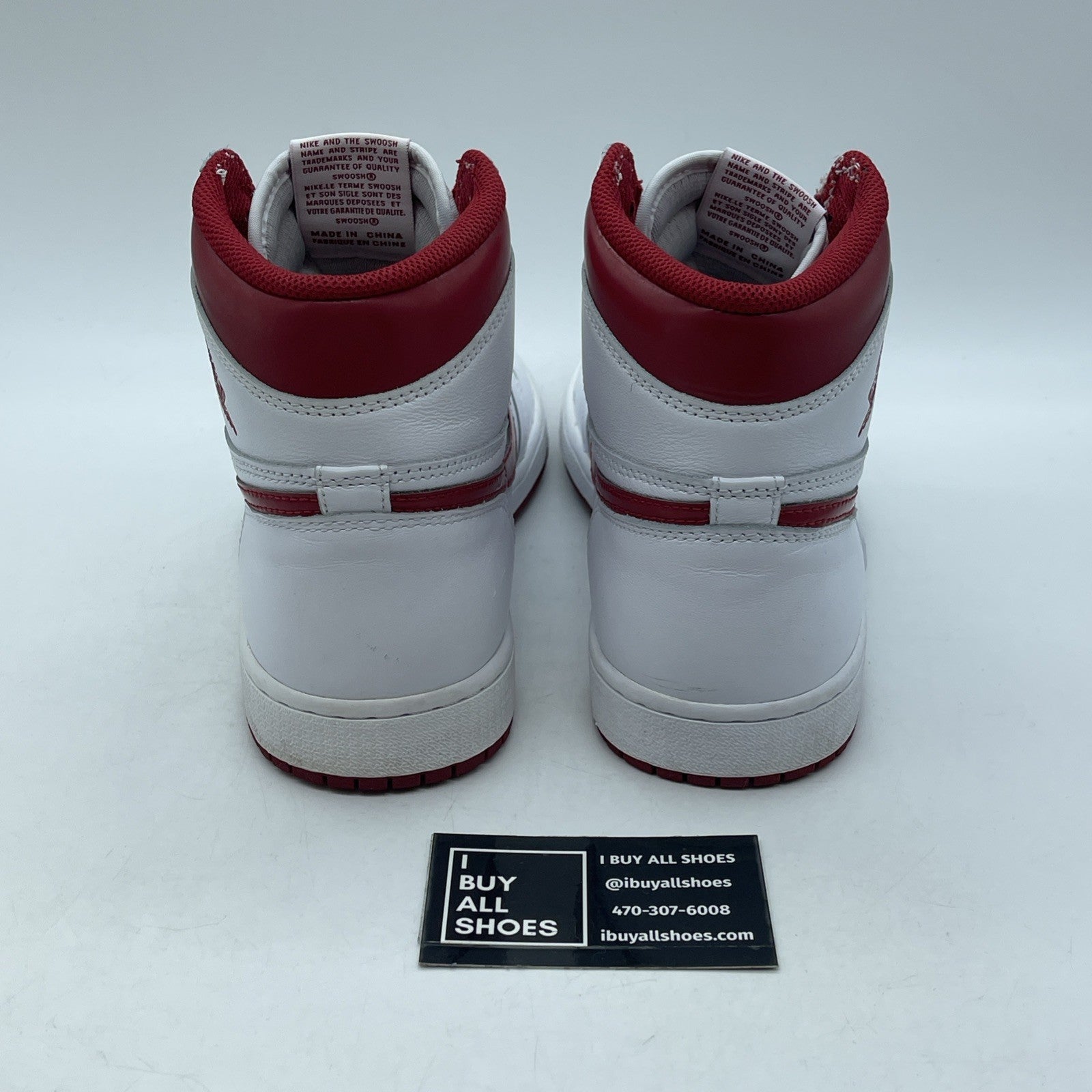 Size 9.5 - Air Jordan 1 Retro OG High Metallic Red White Leather (555088-103)