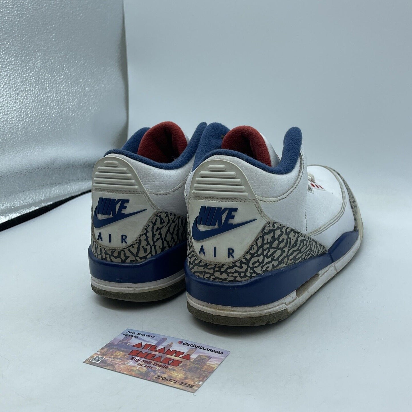 Size 8.5 - Jordan 3 Retro OG Mid True Blue White Grey Suede Leather (854262-106)