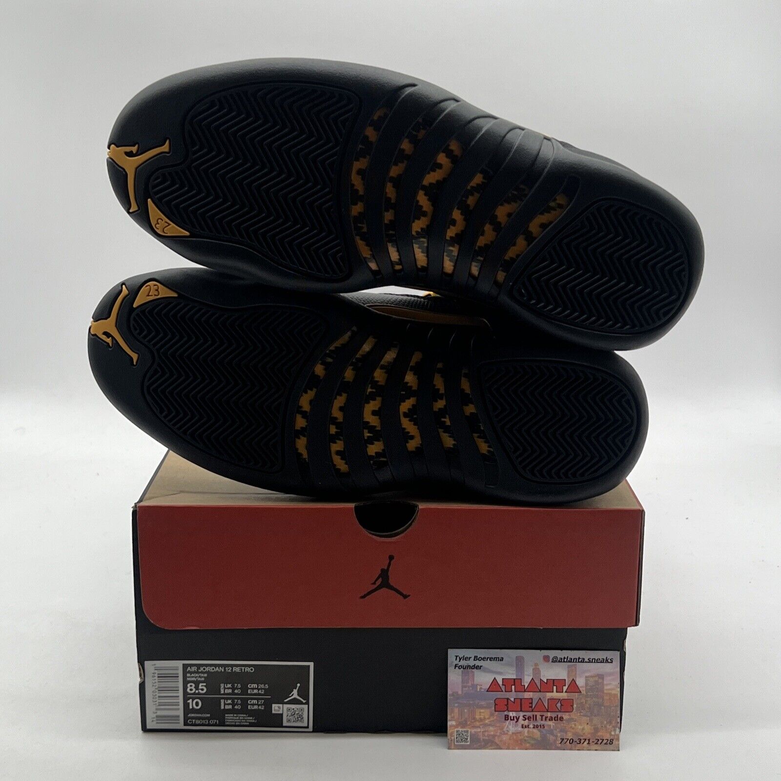 Size 8.5 - Air Jordan 12 Retro Mid Black Taxi (CT8013-071)