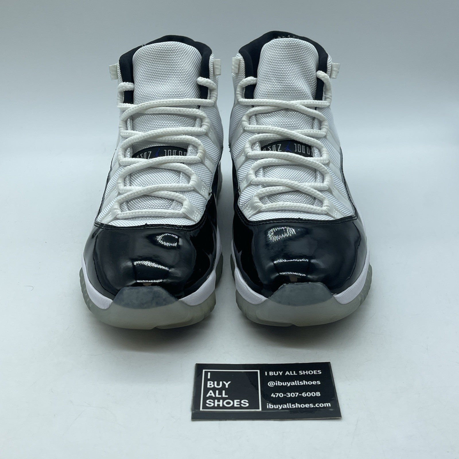 Size 10 - Jordan 11 Retro High Concord Black White Leather (378037-100)