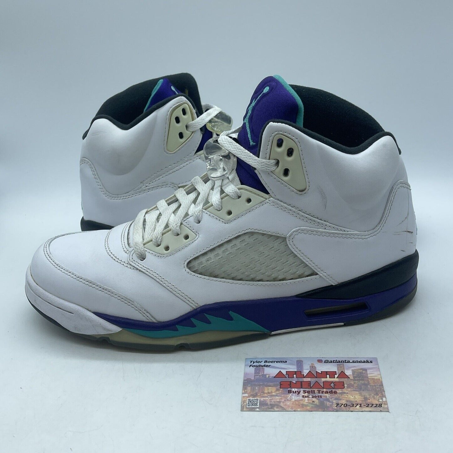 Size 11 - Jordan 5 Retro Grape 2013 Purple White Black Leather (136027-108)