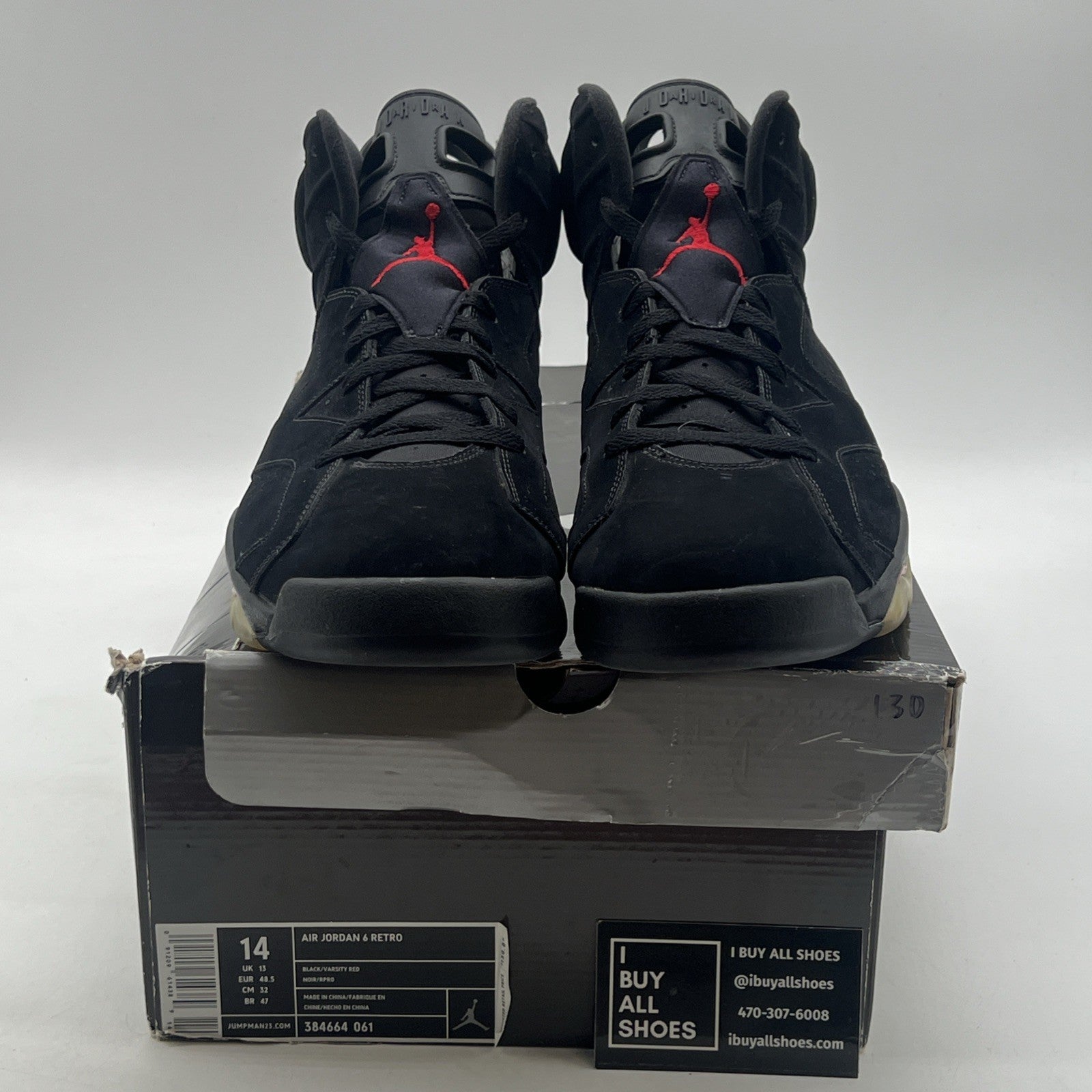 Size 14 - Air Jordan 6 Retro 2010 Varsity Red (384664-061)