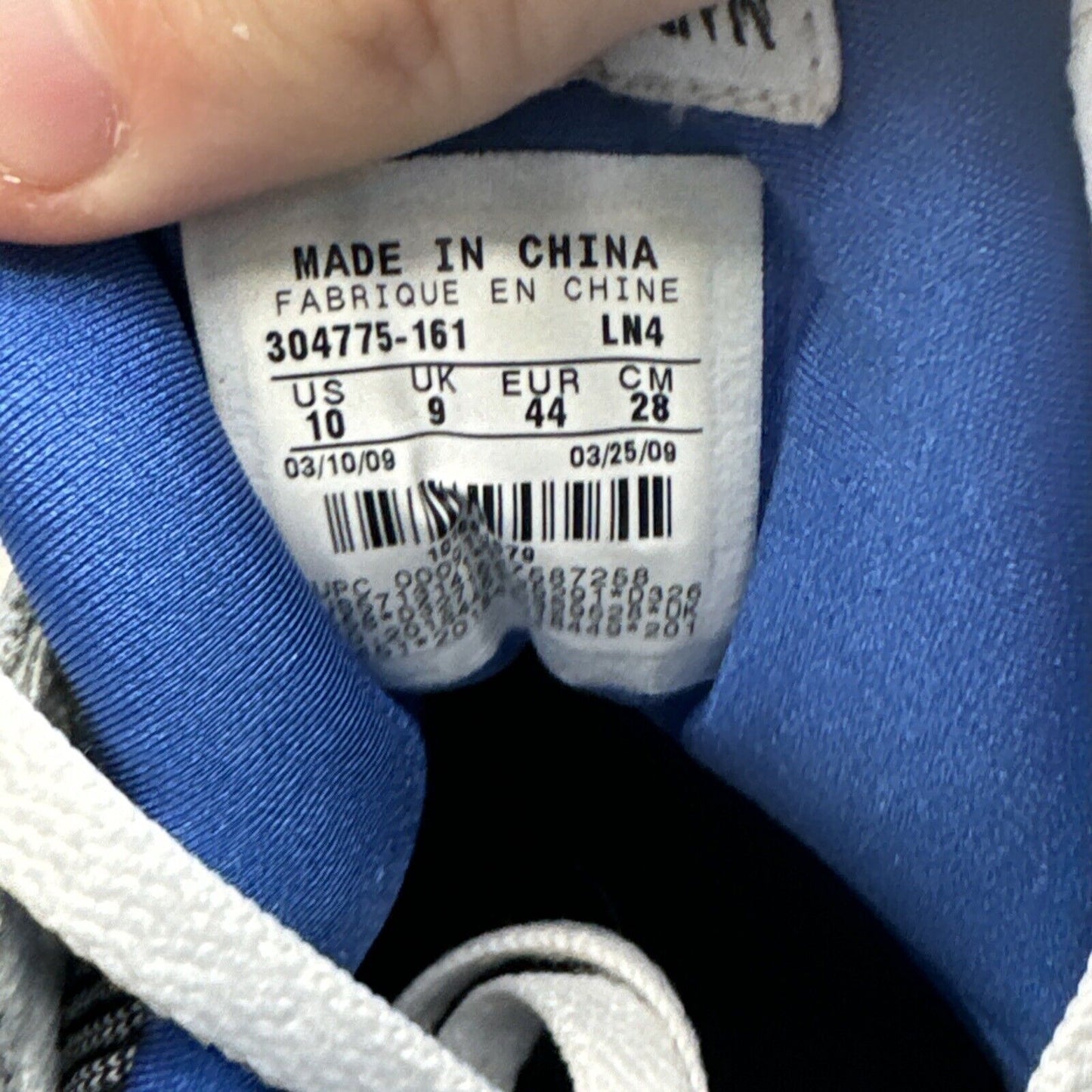 Size 10 - Jordan 7 Retro Orlando 2009 White Blue Rare Leather OG Tumbled Premium