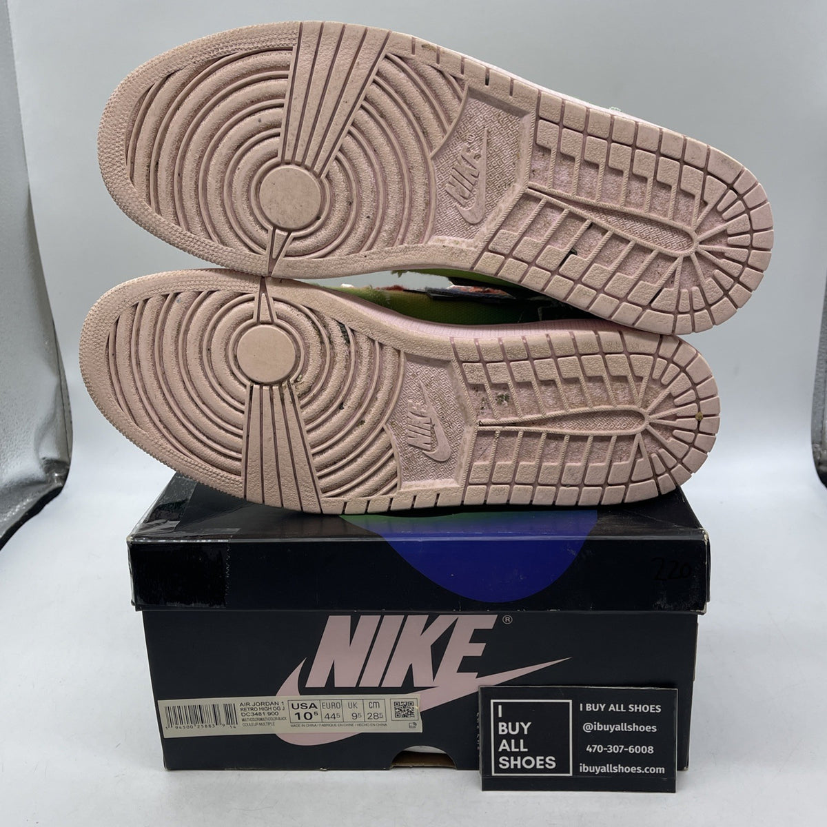 Size 10.5 - Air Jordan 1 Retro OG High x J Balvin Tie Dye (DC3481-900)