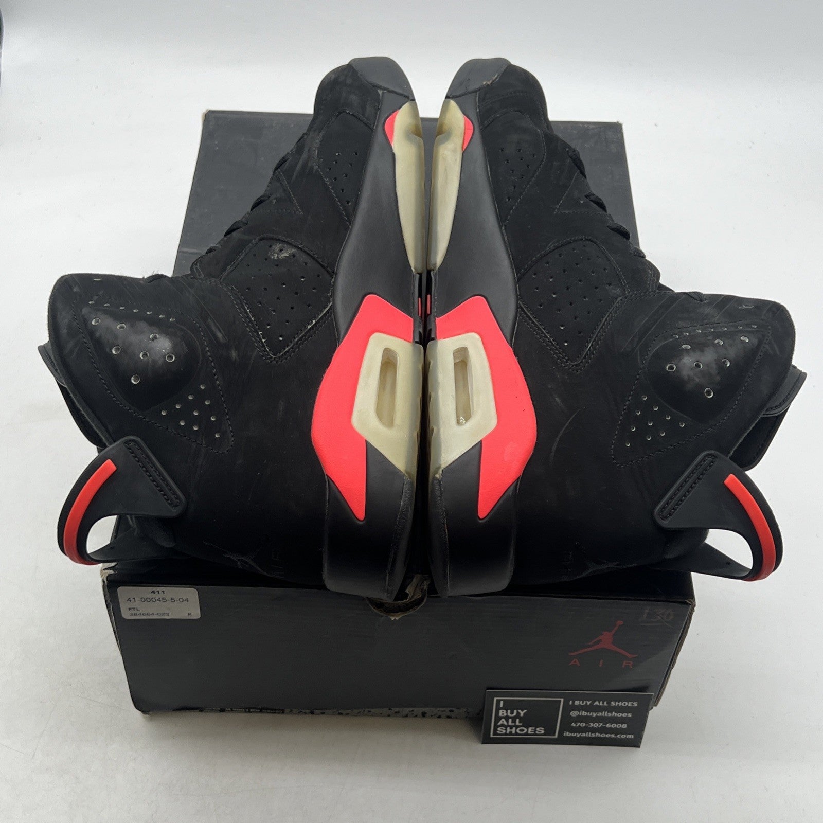 Size 14 - Air Jordan 6 Retro Infrared Black 2014 (384664-023)