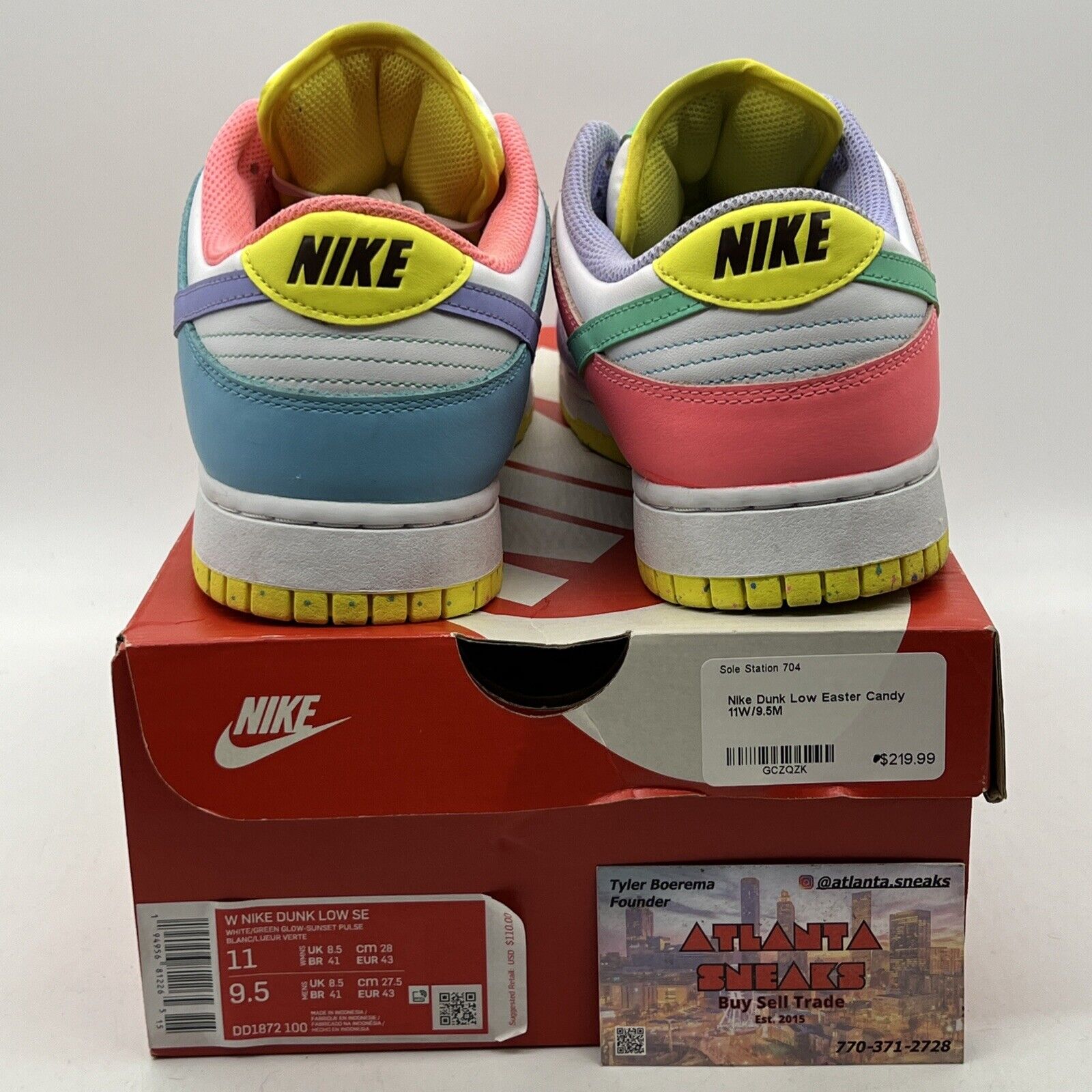 Size 11 - Nike Dunk SE Low Candy W Blue Purple Pink Yellow White (DD1872-100)