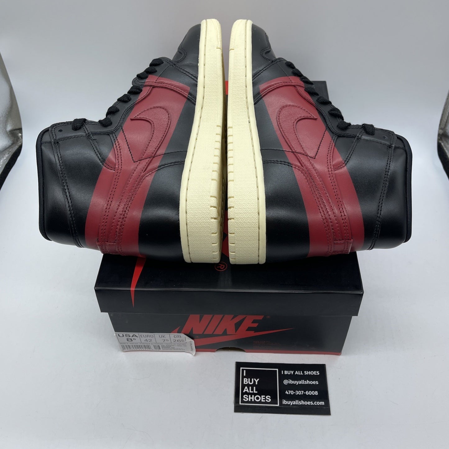 Size 8.5 - Air Jordan 1 Retro OG High Couture Red Black Leather (BQ6682-006)