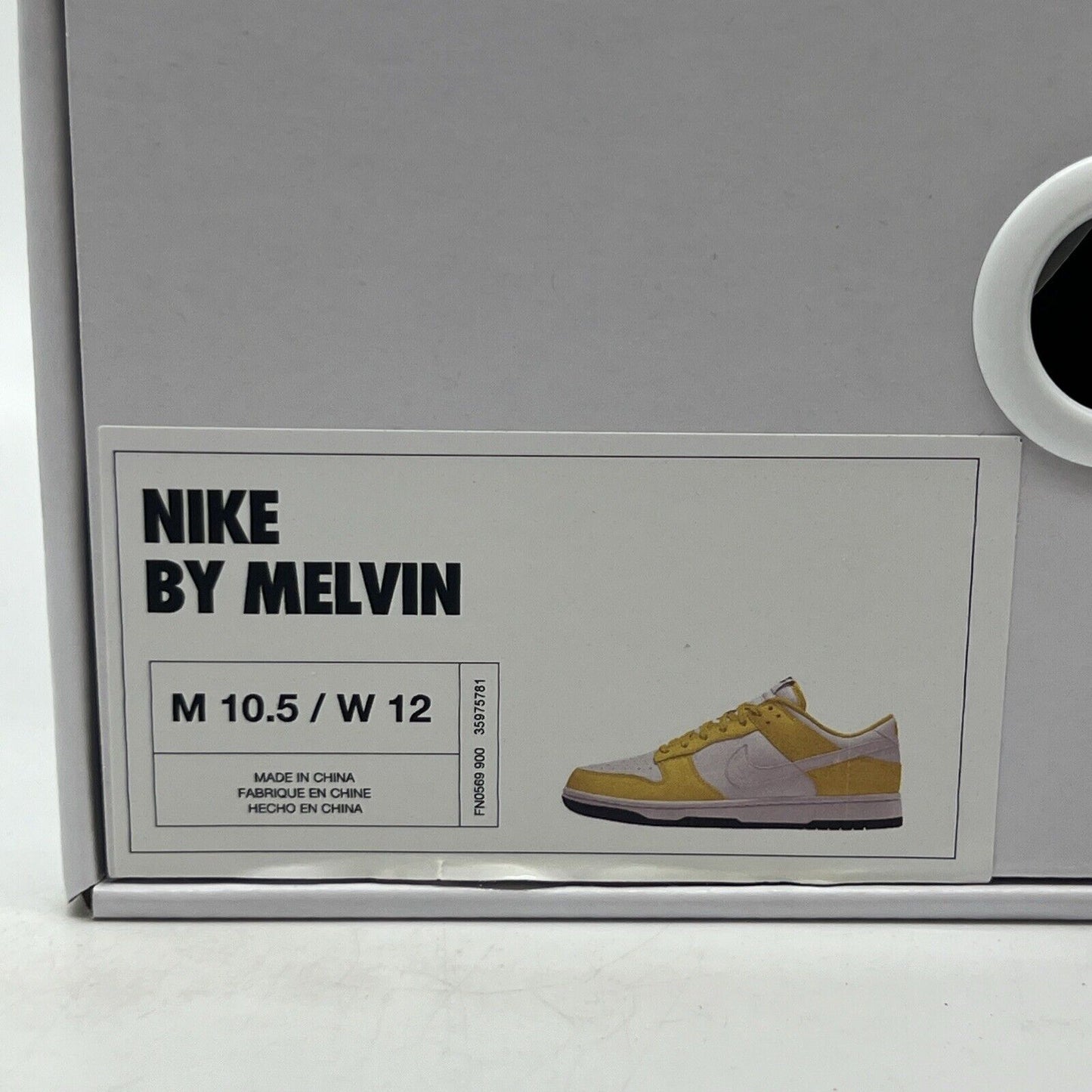 Size 10.5 - Nike Dunk Low Nike By You NikeiD Yellow / White / Black