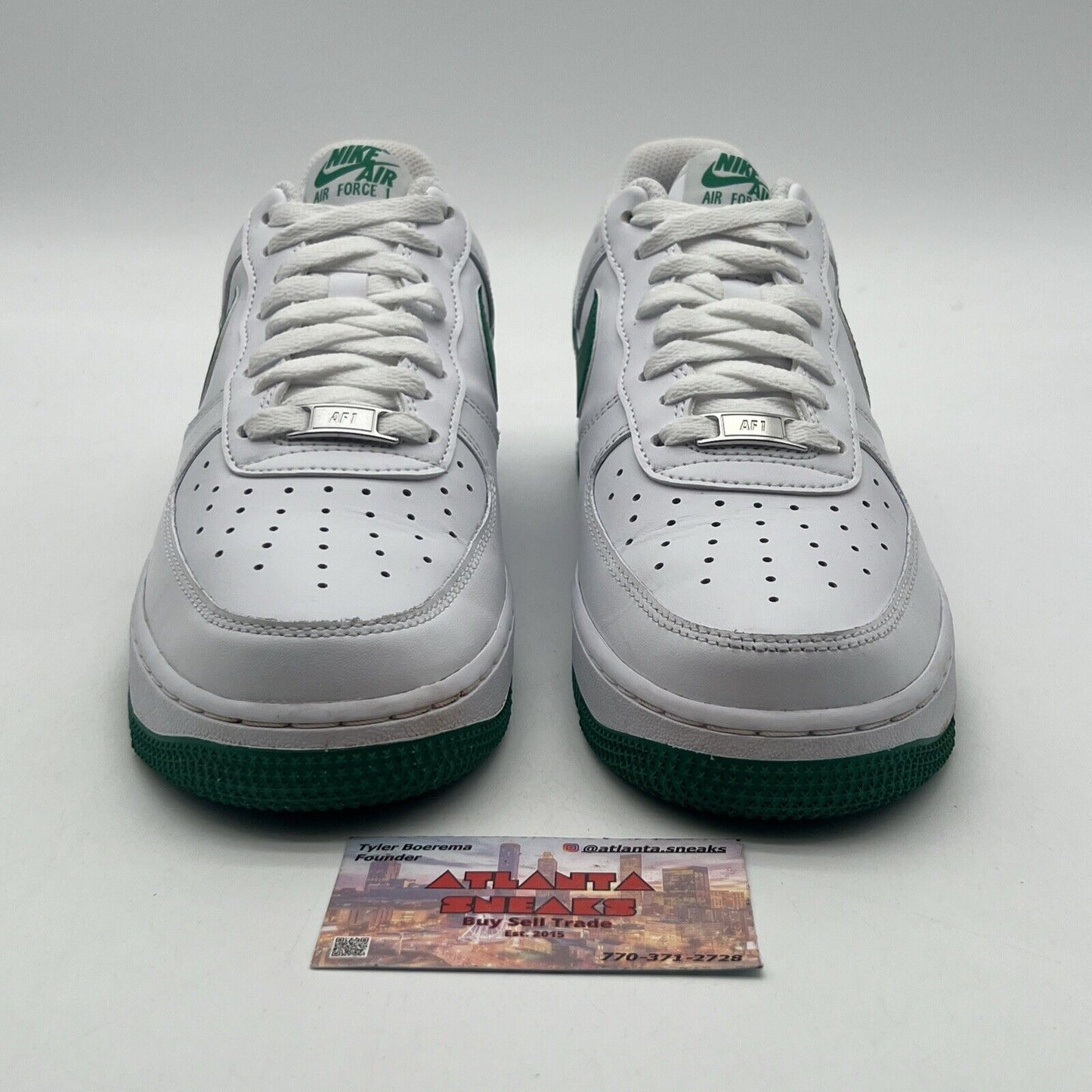 Size 8.5 - Nike Air Force 1 '07 White Malachite Leather Green (FJ4146-102)