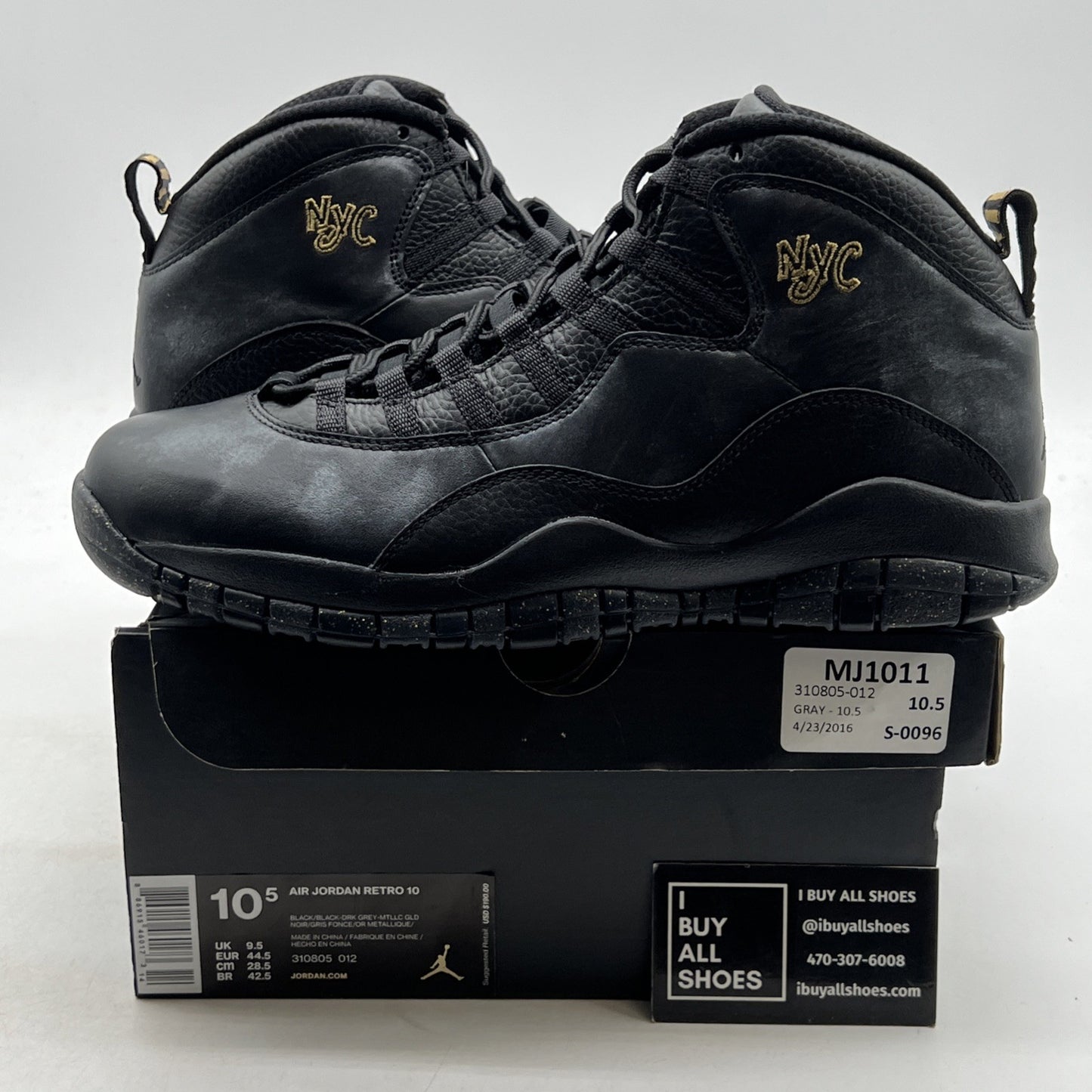 Size 10.5 - Air Jordan 10 Retro NYC (310805-012)