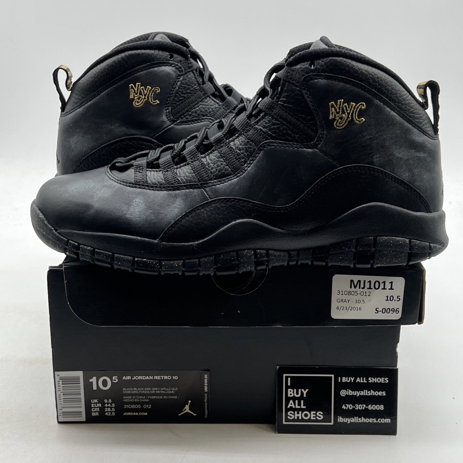 Size 10.5 - Air Jordan 10 Retro NYC (310805-012)