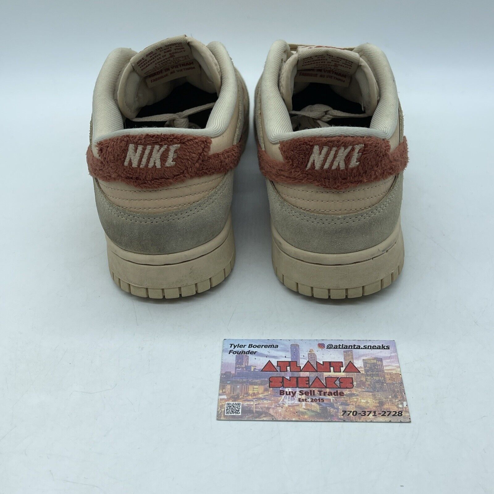 Size 9.5W - Nike Dunk Low Terry Swoosh Brown Suede Leather (DZ4706-200)