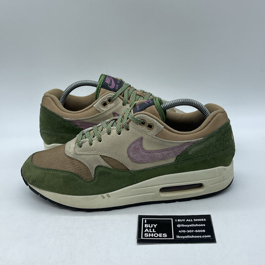 Size 9 - Nike Air Max 1 NH Treeline Green Pink Brown Suede (DR9773-300)