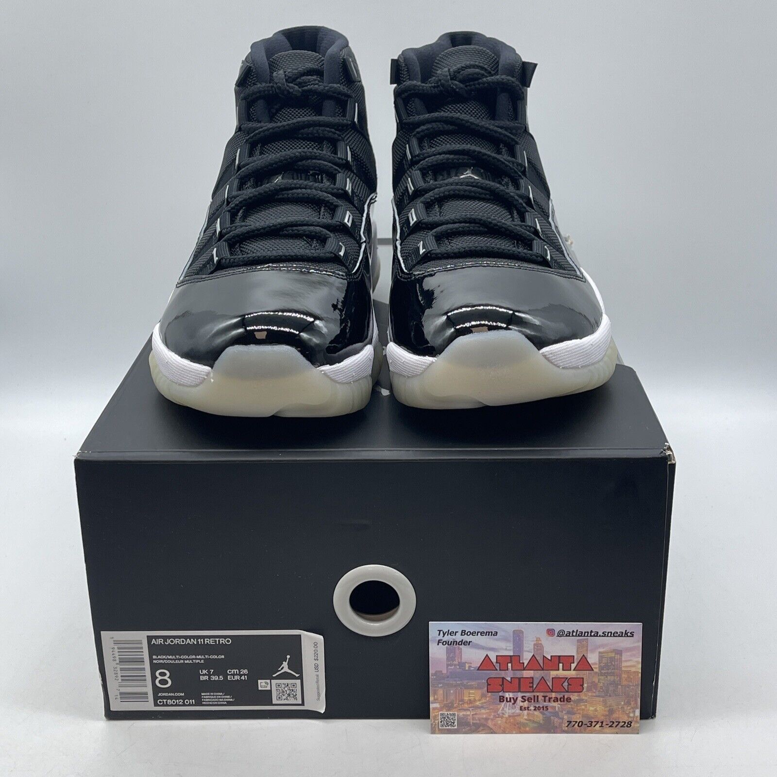 Size 8 - Jordan 11 Retro High Jubilee / 25th Anniversary Black (CT8012-011)