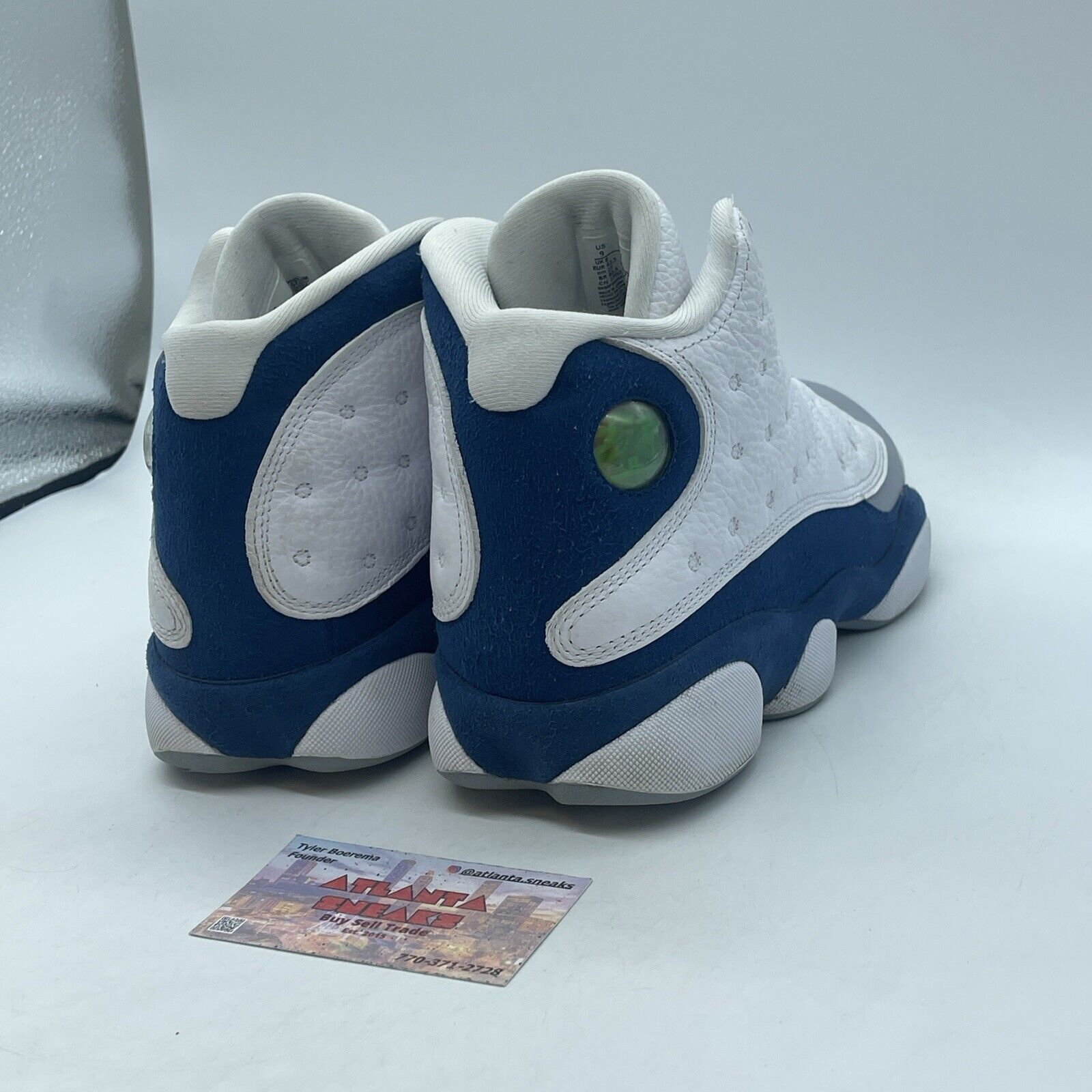 Size 9 - Jordan 13 Retro Mid French Blue Suede White Grey Leather (414571-164)