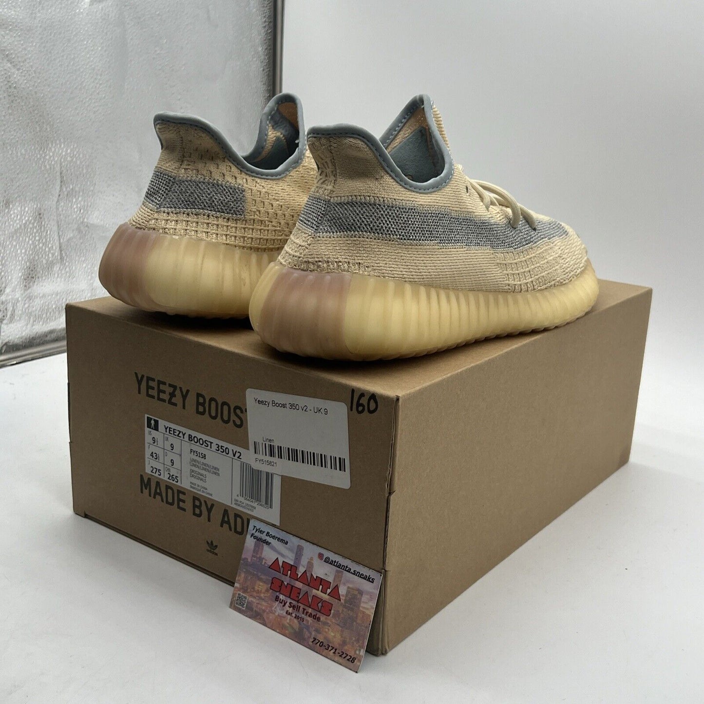 Size 9.5 - adidas Yeezy Boost 350 V2 Linen Grey (FY5158)