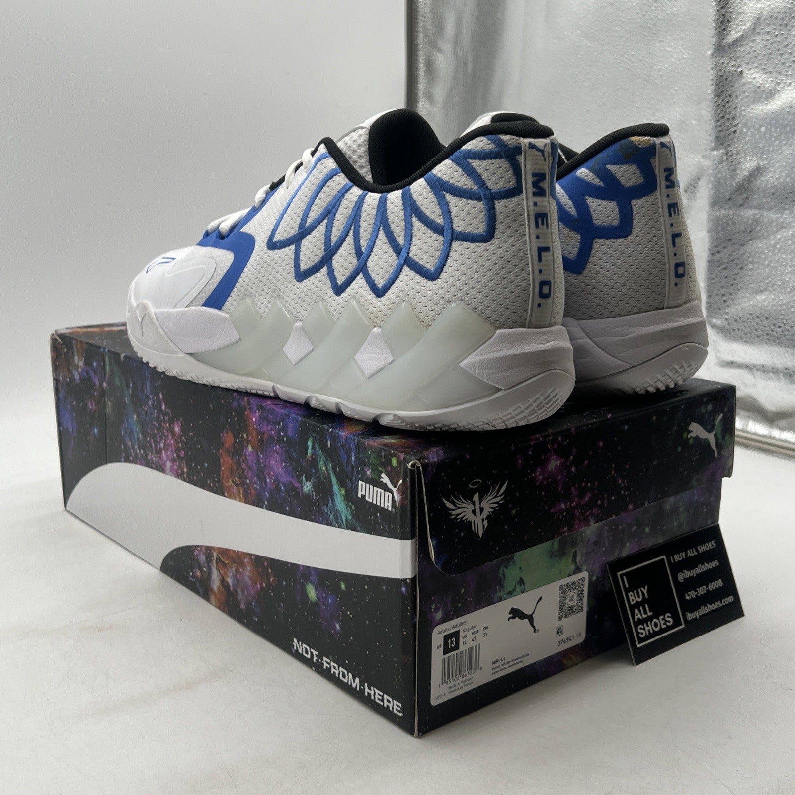 Size 13 - PUMA MB.01 Lo Team Colors - White Bluemazing (376941-11)