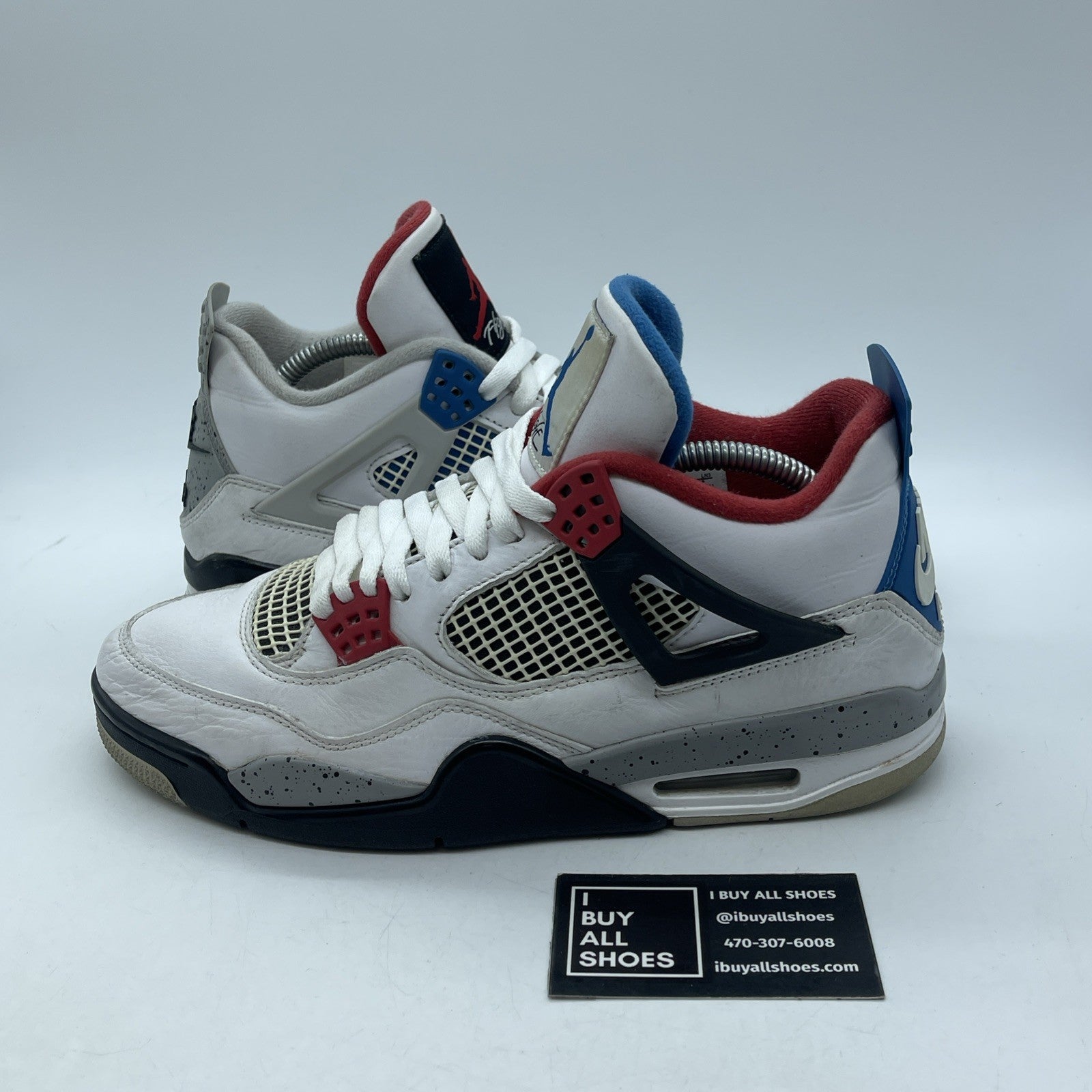 Size 9 - Jordan 4 Retro SE Mid What The 4 White Grey Leather (CI1184-146)