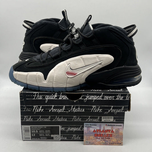 Size 10.5 - Nike Social Status x Air Max Penny 1 Recess - Black White Icey Suede