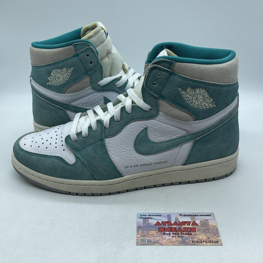 Size 12.5 - Jordan 1 Retro OG High Turbo Green White Suede (555088-311)