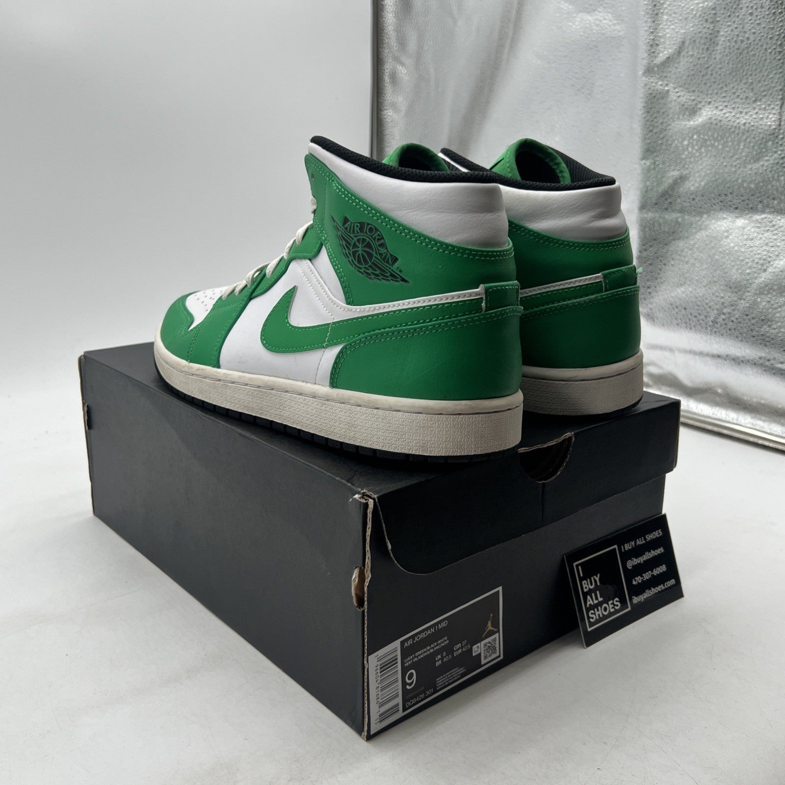 Size 9 - Air Jordan 1 Mid Lucky Green (DQ8526-301)