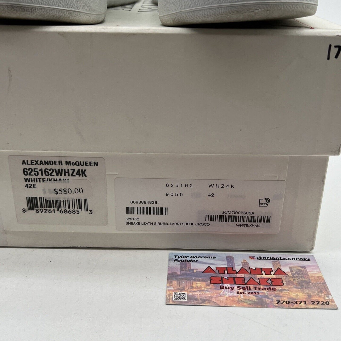 Size 9 - Alexander McQueen Oversized Sneaker White Mole Womens
